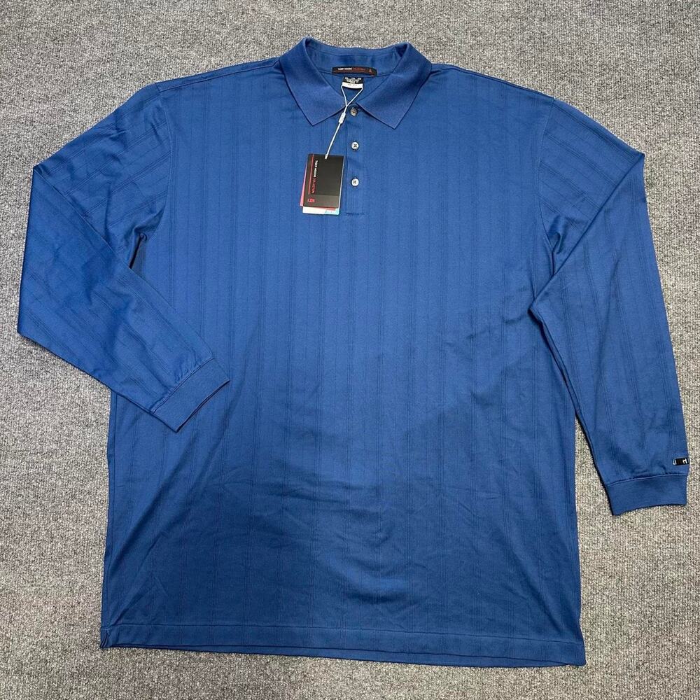 DEADSTOCK Nike Tiger Woods Mens Long Sleeve DriFit Polo Baggy Y2K Golf Shirt XXL